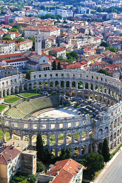 Ancient Roman amphitheater in Pula
