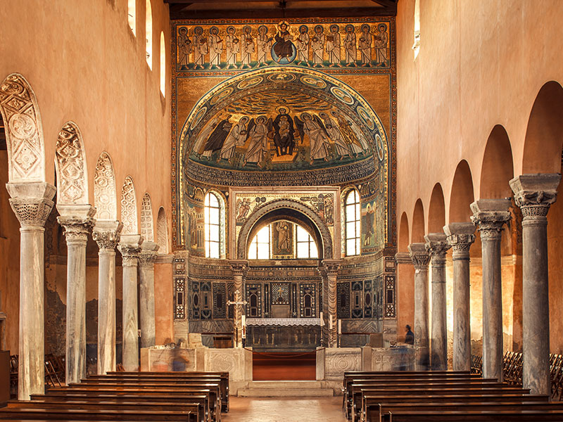 Interior of Euphrasian Basilica in Poreč