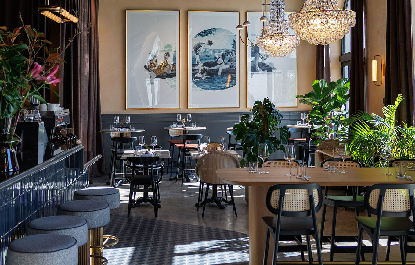 Wnętrze restauracji JAZ by Ana Roš w hotelu Jadran Heritage w Poreču