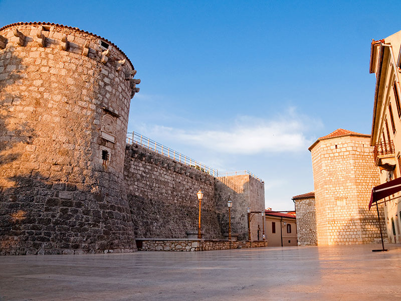 Pevnostní hrad Frankopan ve starém městě Krk