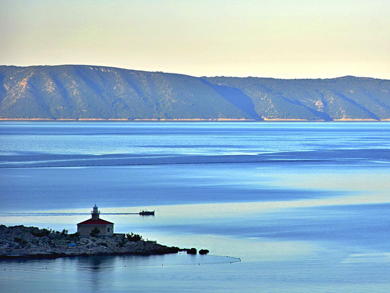 Sveti Petar lighthouse peninsula overlooking the sea