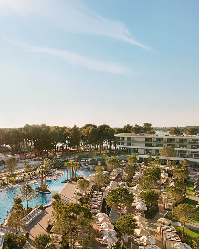Pogled iz zraka na Pical Resort, Valamar Collection u Poreču, Istra
