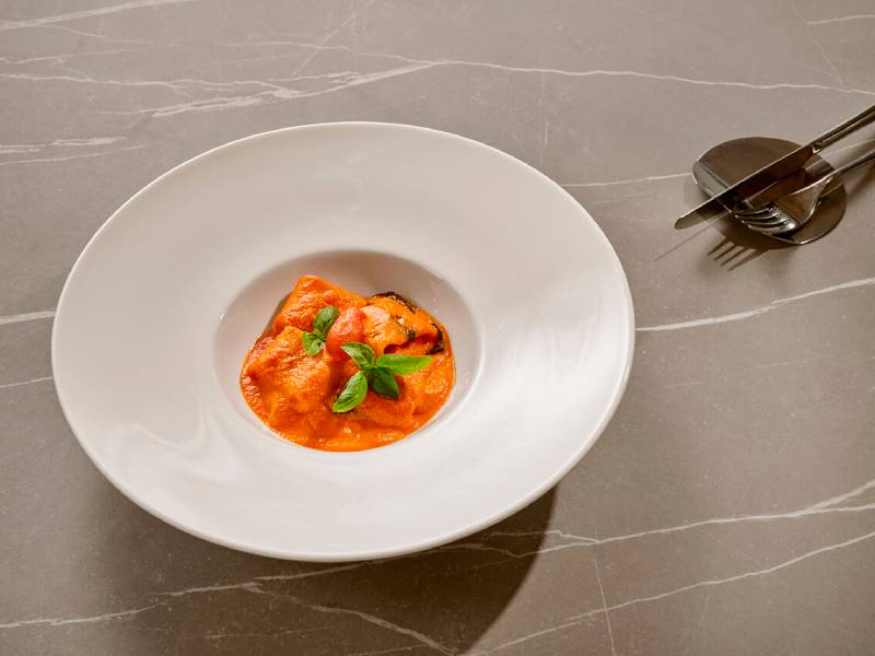 Fine dining dish at Divino Restaurant with Adriatic cuisine in Poreč