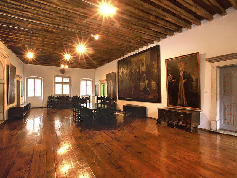 Exhibition room at Poreč Homeland Museum with historical artifacts
