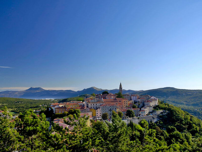 Panoramic view of Kunci village and Istrian countryside