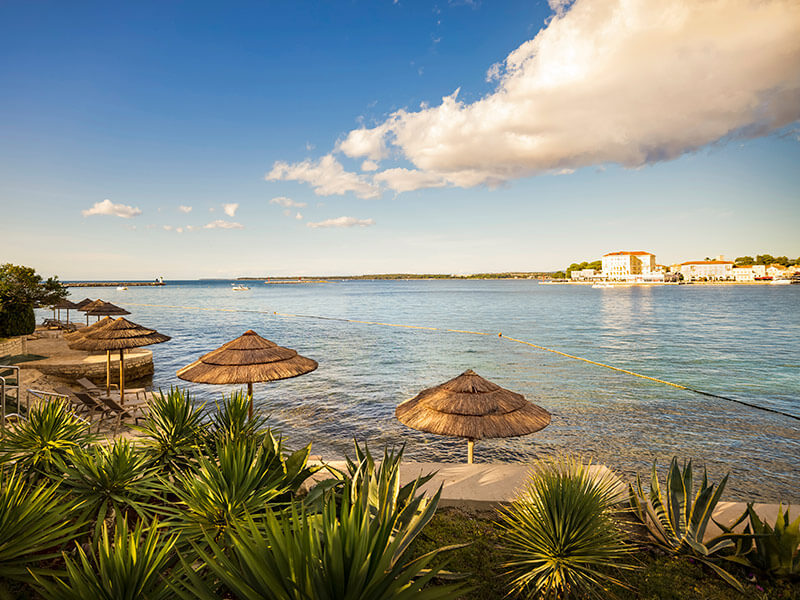 Val Parenzo Family Beach with free sunbeds and umbrellas